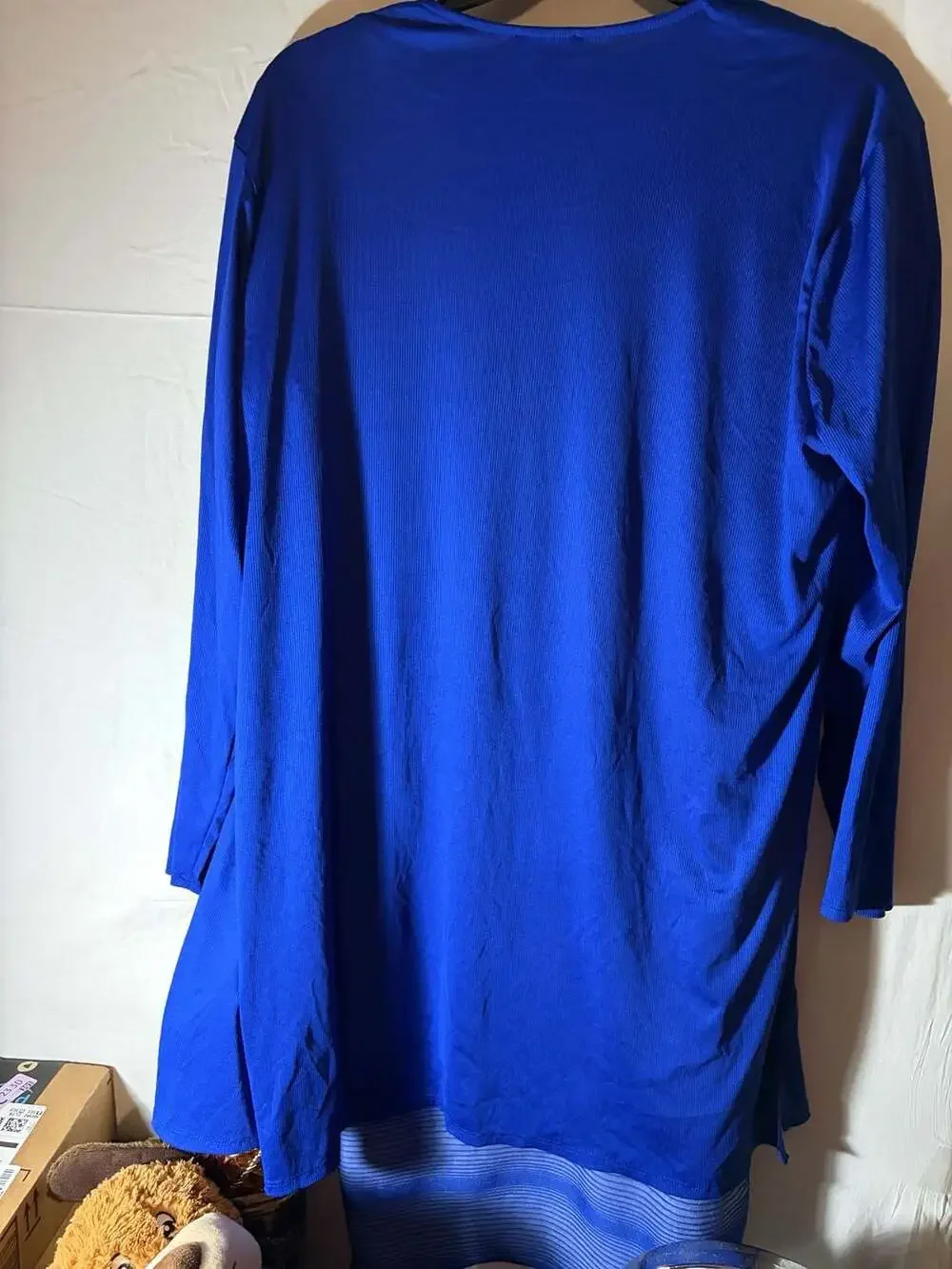 JULIA by love T Blue Stripe 2-Piece Dress and Cardigan Set Size 3X